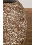 Large Brown & Splattered White Ceramic Decorative Vase-11. Asian & Chinese Furniture, Art, Antiques, Vintage Home Décor for sale at FEA Home
