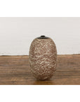 Large Brown & Splattered White Ceramic Decorative Vase-14. Asian & Chinese Furniture, Art, Antiques, Vintage Home Décor for sale at FEA Home