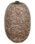 Large Brown & Splattered White Ceramic Decorative Vase-1. Asian & Chinese Furniture, Art, Antiques, Vintage Home Décor for sale at FEA Home