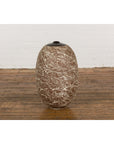 Large Brown & Splattered White Ceramic Decorative Vase-2. Asian & Chinese Furniture, Art, Antiques, Vintage Home Décor for sale at FEA Home