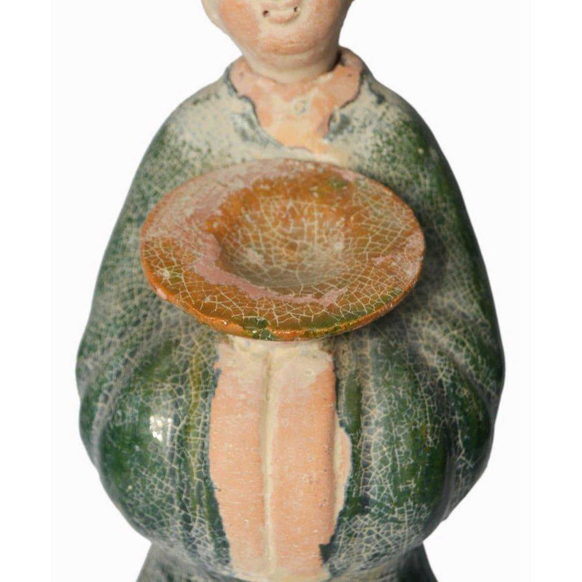 17th Century Ming or Qing Dynasty Chinese Glazed Terracotta Statue of Official-3. Asian & Chinese Furniture, Art, Antiques, Vintage Home Décor for sale at FEA Home