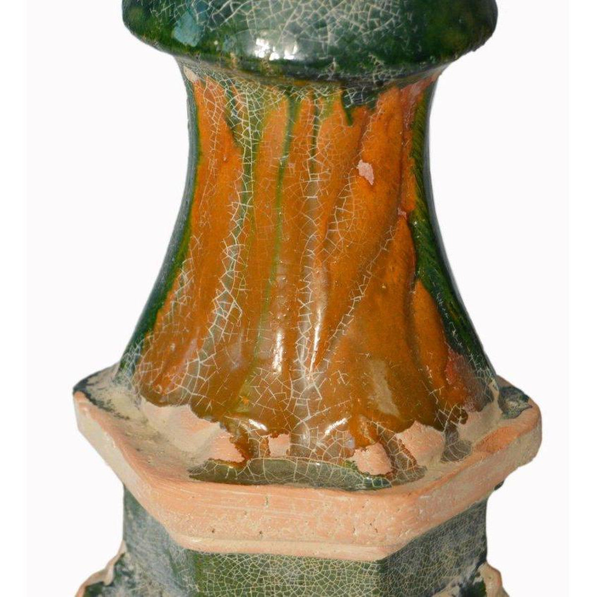17th Century Ming or Qing Dynasty Chinese Glazed Terracotta Statue of Official-4. Asian & Chinese Furniture, Art, Antiques, Vintage Home Décor for sale at FEA Home