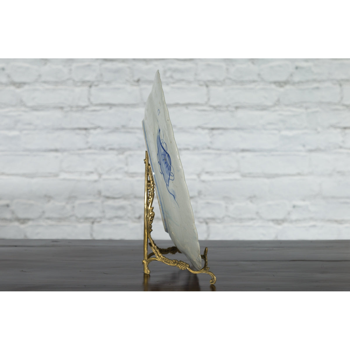 19th Century Blue and White Porcelain Plate Depicting a Rooster and Hen-14. Asian & Chinese Furniture, Art, Antiques, Vintage Home Décor for sale at FEA Home