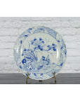 19th Century Blue and White Porcelain Plate Depicting a Rooster and Hen-5. Asian & Chinese Furniture, Art, Antiques, Vintage Home Décor for sale at FEA Home