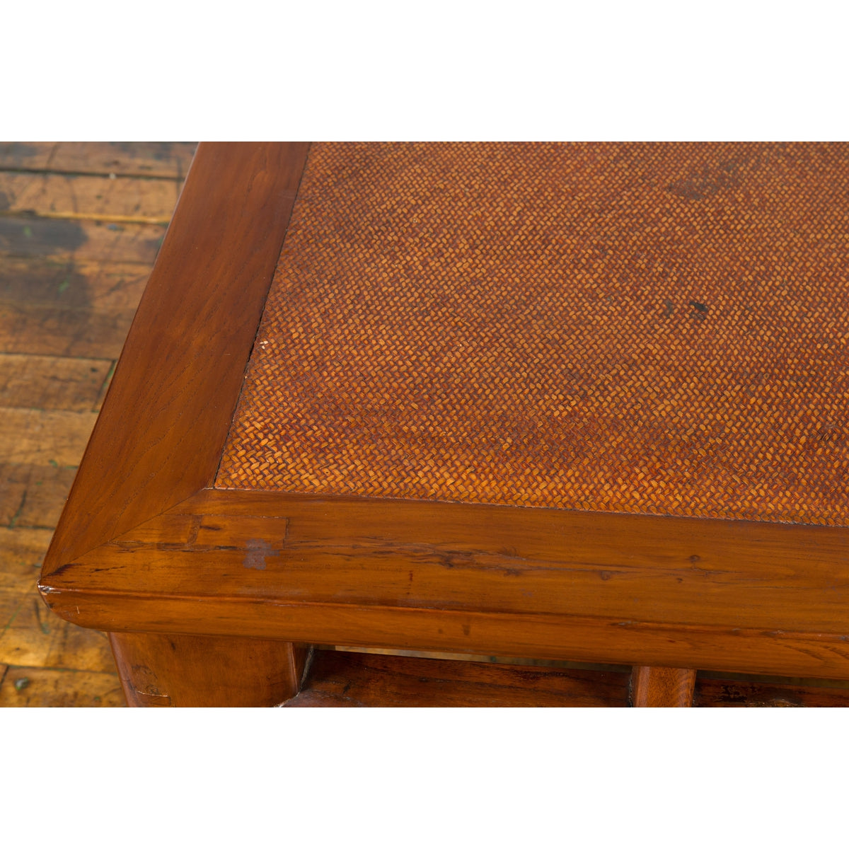 19th Century Elmwood and Rattan Converted Coffee Table from the Qing Dynasty-12. Asian & Chinese Furniture, Art, Antiques, Vintage Home Décor for sale at FEA Home