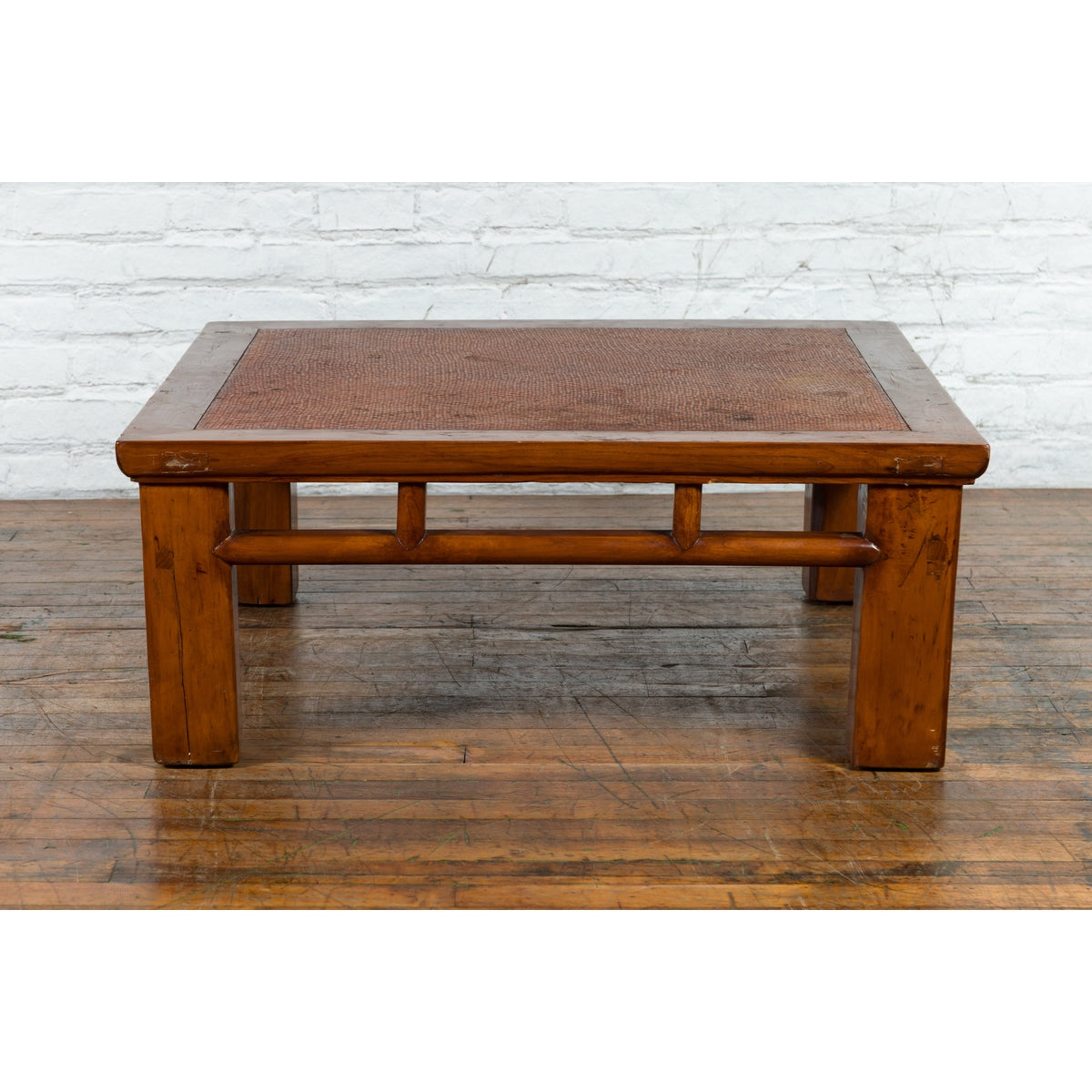 19th Century Elmwood and Rattan Converted Coffee Table from the Qing Dynasty-18. Asian & Chinese Furniture, Art, Antiques, Vintage Home Décor for sale at FEA Home