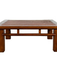 19th Century Elmwood and Rattan Converted Coffee Table from the Qing Dynasty-1. Asian & Chinese Furniture, Art, Antiques, Vintage Home Décor for sale at FEA Home