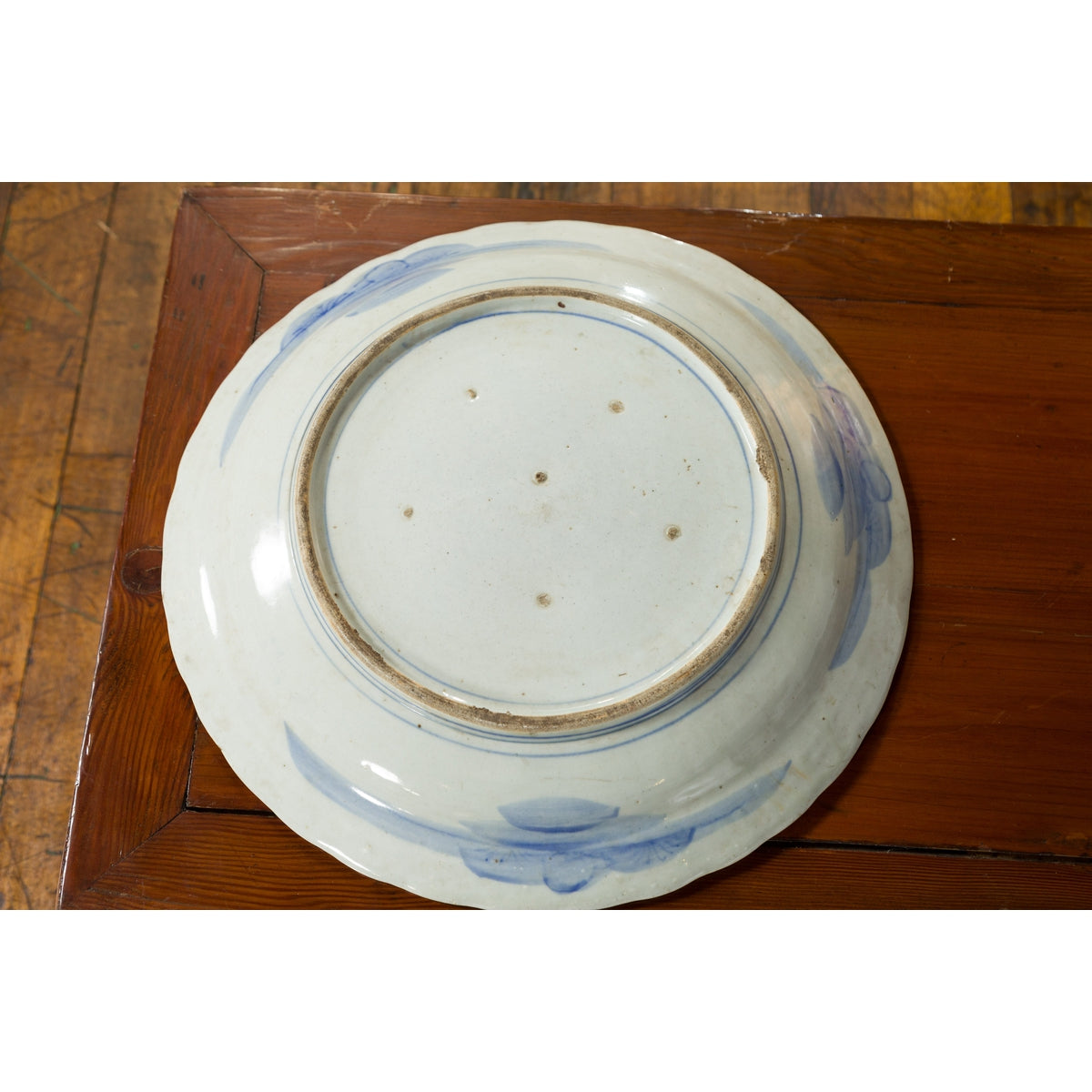 19th Century Hand-Painted Blue and White Japanese Porcelain Charger Plate-17. Asian & Chinese Furniture, Art, Antiques, Vintage Home Décor for sale at FEA Home