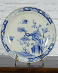 19th Century Hand-Painted Blue and White Japanese Porcelain Charger Plate-2. Asian & Chinese Furniture, Art, Antiques, Vintage Home Décor for sale at FEA Home