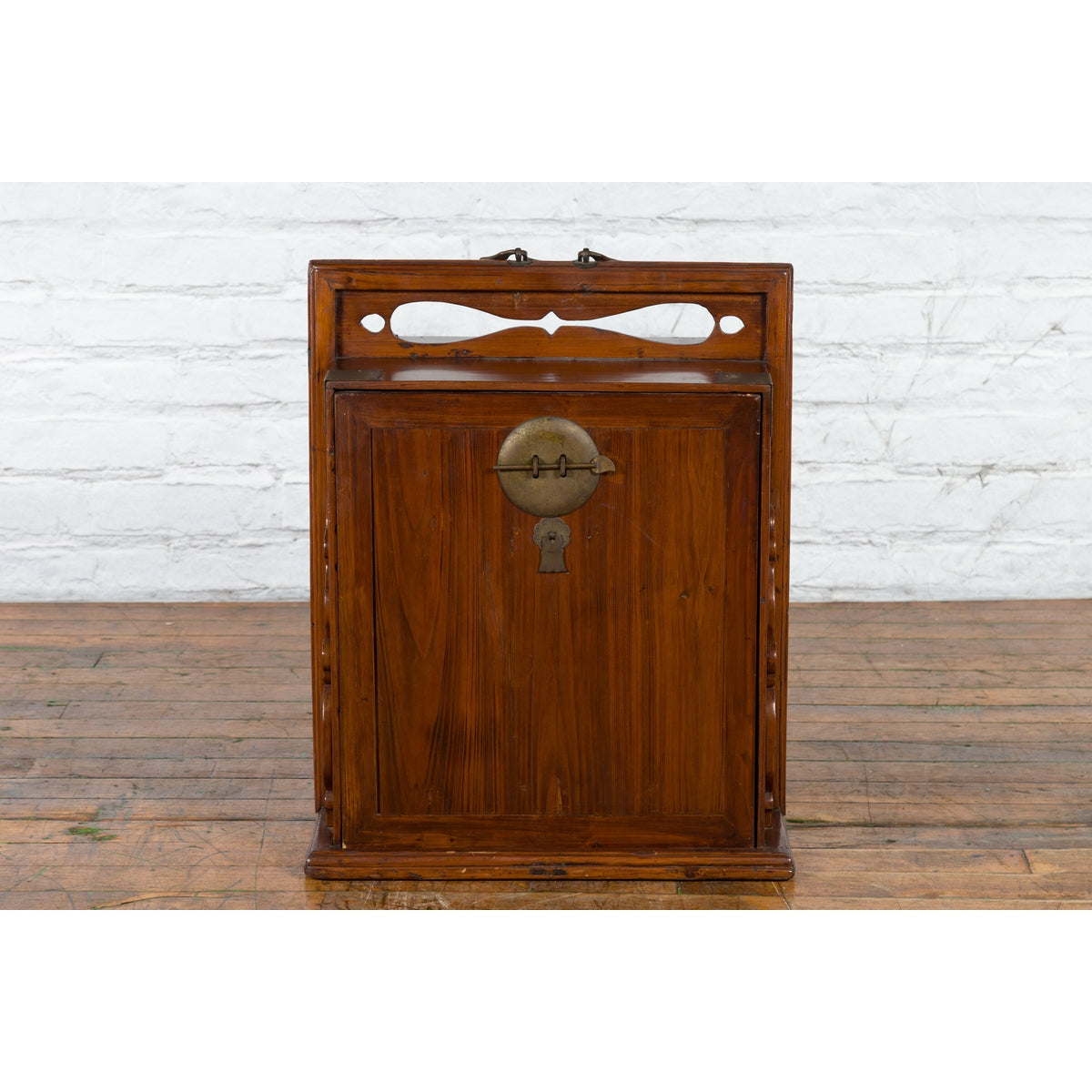 19th Century Traveler's Chest with Removable Door and Interior Drawers-3. Asian & Chinese Furniture, Art, Antiques, Vintage Home Décor for sale at FEA Home