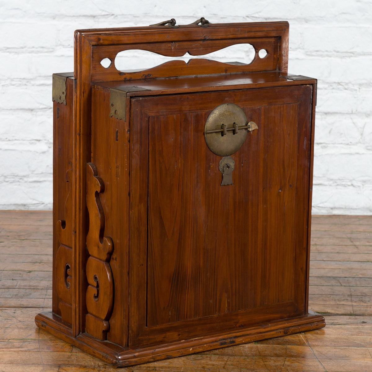 19th Century Traveler's Chest with Removable Door and Interior Drawers-7. Asian & Chinese Furniture, Art, Antiques, Vintage Home Décor for sale at FEA Home