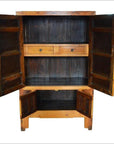 19th Century Chinese Antique Armoire with Burl Wood Panels and Brass Hardware-7. Asian & Chinese Furniture, Art, Antiques, Vintage Home Décor for sale at FEA Home