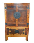 19th Century Chinese Antique Armoire with Burl Wood Panels and Brass Hardware-1. Asian & Chinese Furniture, Art, Antiques, Vintage Home Décor for sale at FEA Home