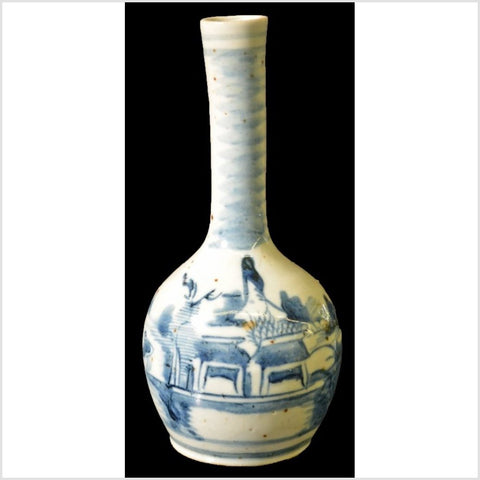 19th Century Chinese Blue/White Vase-YN1642-1. Asian & Chinese Furniture, Art, Antiques, Vintage Home Décor for sale at FEA Home
