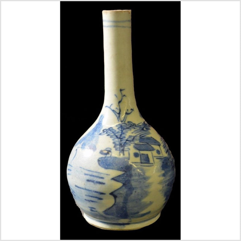 19th Century Chinese Blue/White Vase-YN1643-1. Asian & Chinese Furniture, Art, Antiques, Vintage Home Décor for sale at FEA Home
