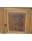 19th Century Chinese Four-Door Low Wooden Cabinet with Hand-Painted Scenes-2. Asian & Chinese Furniture, Art, Antiques, Vintage Home Décor for sale at FEA Home