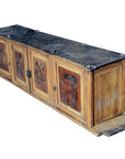 19th Century Chinese Four-Door Low Wooden Cabinet with Hand-Painted Scenes-6. Asian & Chinese Furniture, Art, Antiques, Vintage Home Décor for sale at FEA Home