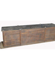 19th Century Chinese Four-Door Low Wooden Cabinet with Hand-Painted Scenes-8. Asian & Chinese Furniture, Art, Antiques, Vintage Home Décor for sale at FEA Home