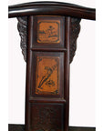 19th Century Chinese Hand-Carved Yumu Wood Armchair with Painted Scenes-2. Asian & Chinese Furniture, Art, Antiques, Vintage Home Décor for sale at FEA Home