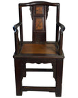 19th Century Chinese Hand-Carved Yumu Wood Armchair with Painted Scenes-1. Asian & Chinese Furniture, Art, Antiques, Vintage Home Décor for sale at FEA Home