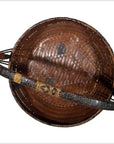 19th Century Chinese Handwoven and Painted Bamboo and Rattan Basket with Handle-5. Asian & Chinese Furniture, Art, Antiques, Vintage Home Décor for sale at FEA Home