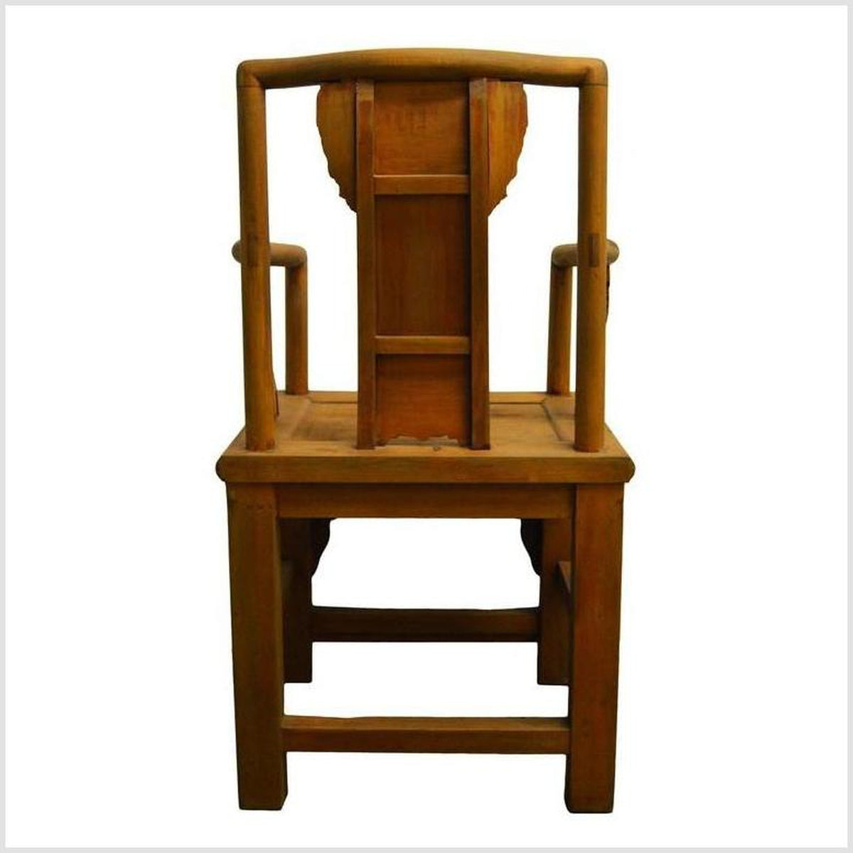 19th Century Chinese Lacquered Carved Elmwood Chair with Traditional Motifs-9. Asian & Chinese Furniture, Art, Antiques, Vintage Home Décor for sale at FEA Home