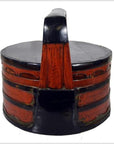 19th Century Chinese Two-Colored Bamboo and Wood Tiered Lunch Basket-2. Asian & Chinese Furniture, Art, Antiques, Vintage Home Décor for sale at FEA Home