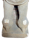 19th Century Hand-Carved Stone Sphinx Sculpture with Tiara and Earrings-10. Asian & Chinese Furniture, Art, Antiques, Vintage Home Décor for sale at FEA Home