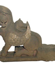 19th Century Hand-Carved Stone Sphinx Sculpture with Tiara and Earrings-12. Asian & Chinese Furniture, Art, Antiques, Vintage Home Décor for sale at FEA Home