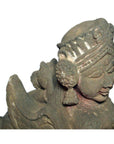 19th Century Hand-Carved Stone Sphinx Sculpture with Tiara and Earrings-6. Asian & Chinese Furniture, Art, Antiques, Vintage Home Décor for sale at FEA Home