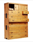 19th Century Japanese Kiri Wood Tansu Chest with Sliding Panels-3. Asian & Chinese Furniture, Art, Antiques, Vintage Home Décor for sale at FEA Home