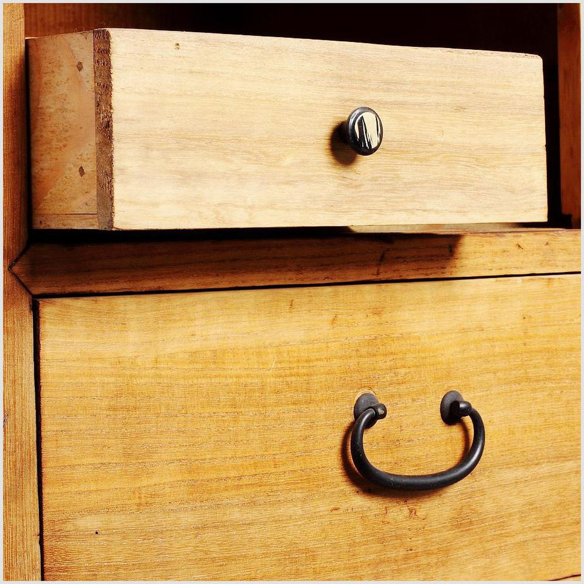 19th Century Japanese Kiri Wood Tansu Chest with Sliding Panels-4. Asian & Chinese Furniture, Art, Antiques, Vintage Home Décor for sale at FEA Home
