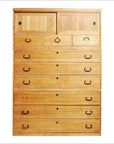 19th Century Japanese Kiri Wood Tansu Chest with Sliding Panels-1. Asian & Chinese Furniture, Art, Antiques, Vintage Home Décor for sale at FEA Home