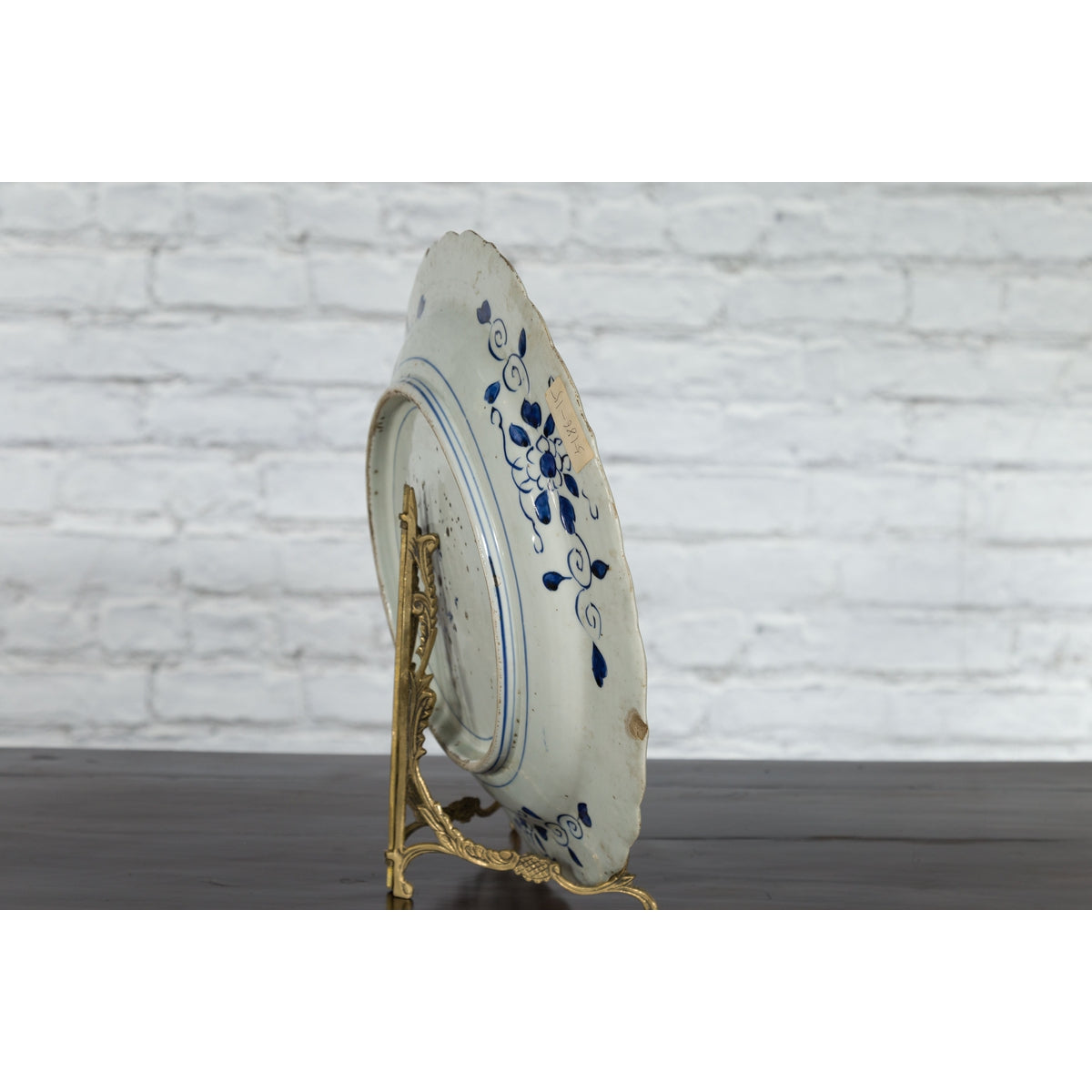 19th Century Japanese Porcelain Imari Plate with Painted Blue and White Décor-17. Asian & Chinese Furniture, Art, Antiques, Vintage Home Décor for sale at FEA Home