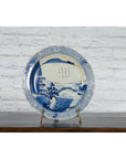 19th Century Japanese Porcelain Imari Plate with Painted Blue and White Décor-21. Asian & Chinese Furniture, Art, Antiques, Vintage Home Décor for sale at FEA Home