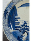19th Century Japanese Porcelain Imari Plate with Painted Blue and White Décor-4. Asian & Chinese Furniture, Art, Antiques, Vintage Home Décor for sale at FEA Home