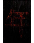 19th Century Red and Black Chinese Armoire with Calligraphy and Brass-4. Asian & Chinese Furniture, Art, Antiques, Vintage Home Décor for sale at FEA Home