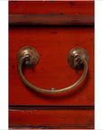 19th Century Red and Black Chinese Armoire with Calligraphy and Brass-6. Asian & Chinese Furniture, Art, Antiques, Vintage Home Décor for sale at FEA Home