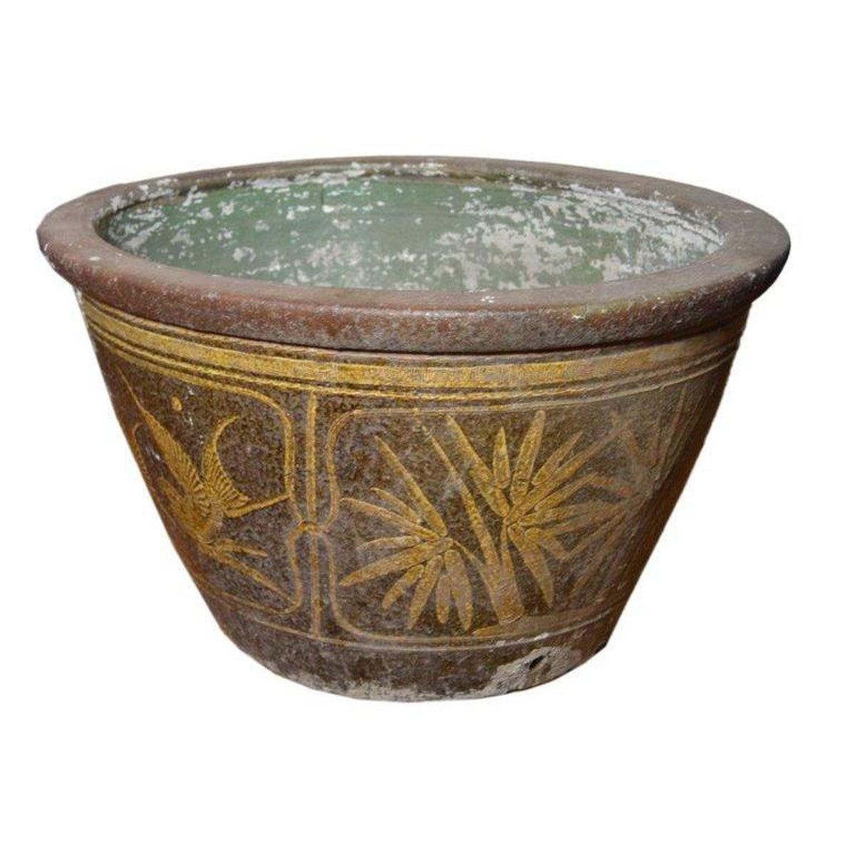 19th Century Southern Chinese Painted Ceramic Bathtub from Annan with Greek Key-4. Asian & Chinese Furniture, Art, Antiques, Vintage Home Décor for sale at FEA Home