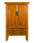 Chinese Qing Dynasty 19th Century Light Lacquer Cabinet with Doors and Drawers-1. Asian & Chinese Furniture, Art, Antiques, Vintage Home Décor for sale at FEA Home