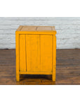 20th Century Vintage Bedside Cabinet with Yellow Lacquer and Lift Top-11. Asian & Chinese Furniture, Art, Antiques, Vintage Home Décor for sale at FEA Home