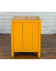 20th Century Vintage Bedside Cabinet with Yellow Lacquer and Lift Top-12. Asian & Chinese Furniture, Art, Antiques, Vintage Home Décor for sale at FEA Home