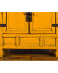 20th Century Vintage Bedside Cabinet with Yellow Lacquer and Lift Top-6. Asian & Chinese Furniture, Art, Antiques, Vintage Home Décor for sale at FEA Home