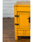 20th Century Vintage Bedside Cabinet with Yellow Lacquer and Lift Top-9. Asian & Chinese Furniture, Art, Antiques, Vintage Home Décor for sale at FEA Home