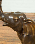 Contemporary Bronze Sculpture of a Trumpeting Elephant with Trunk Up-4. Asian & Chinese Furniture, Art, Antiques, Vintage Home Décor for sale at FEA Home