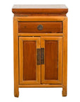 Vintage Two-Toned Side Table Cabinet with Single Drawer and Double Doors-1. Asian & Chinese Furniture, Art, Antiques, Vintage Home Décor for sale at FEA Home