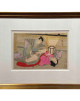 Antique Framed Japanese Shunga Woodblock Print of a Couple Making Love-1. Asian & Chinese Furniture, Art, Antiques, Vintage Home Décor for sale at FEA Home