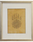 Astrological Hand-Painted on Parchment Print Depicting a Hand with Calligraphy-1. Asian & Chinese Furniture, Art, Antiques, Vintage Home Décor for sale at FEA Home