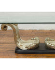 Silver Waves Contemporary Bronze Coffee Table Base-6. Asian & Chinese Furniture, Art, Antiques, Vintage Home Décor for sale at FEA Home