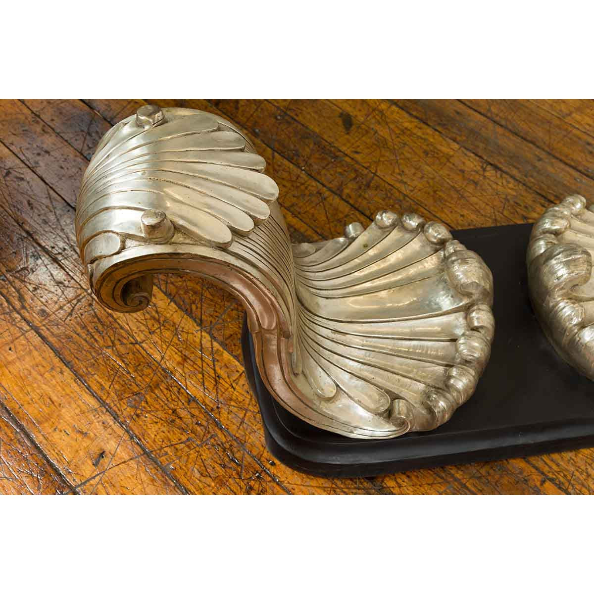Silver Waves Contemporary Bronze Coffee Table Base-9. Asian & Chinese Furniture, Art, Antiques, Vintage Home Décor for sale at FEA Home